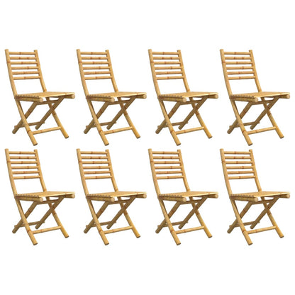 Folding Garden Chairs 8 Pcs 43X54X88 Cm Bamboo