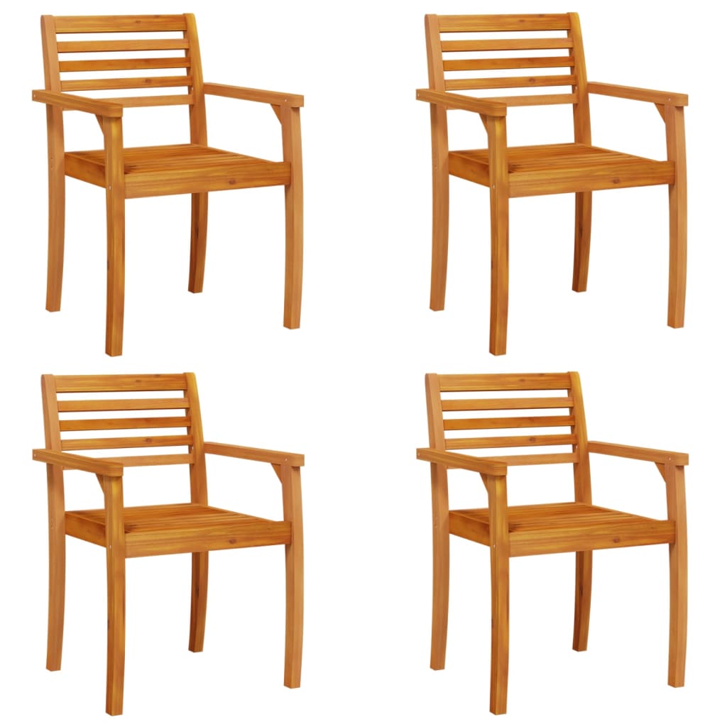 Garden Chairs 4 Pcs 59X55X85 Cm Solid Wood Acacia