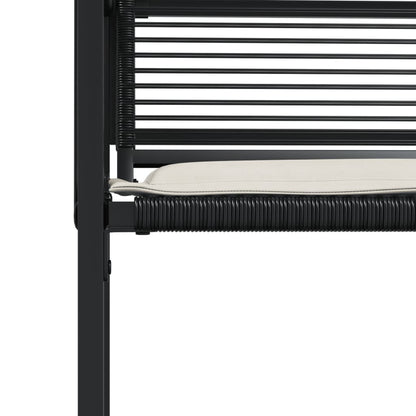 Garden Chairs With Cushions 4 Pcs Black Poly Rattan