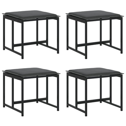 Garden Stools With Cushions 4 Pcs