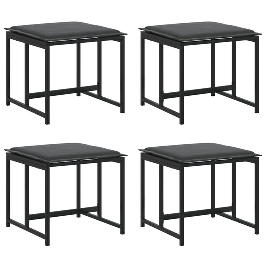 Garden Stools With Cushions 4 Pcs