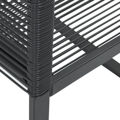 Garden Chairs 2 Pcs Black Poly Rattan