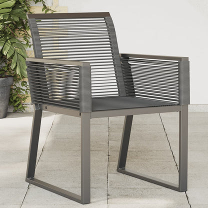 Garden Chairs 2 Pcs Black Poly Rattan