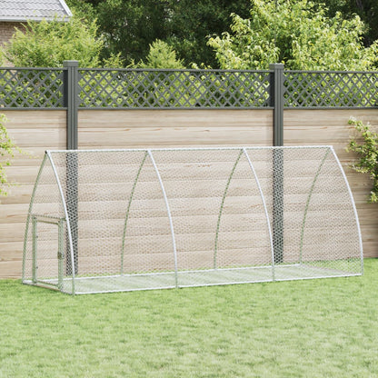 Rabbit Hutch Silver 600X105X120 Cm Galvanised Steel