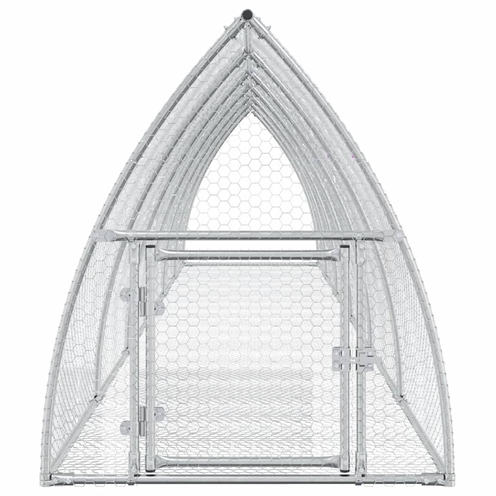 Rabbit Hutch Silver 600X105X120 Cm Galvanised Steel