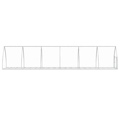 Rabbit Hutch Silver 600X105X120 Cm Galvanised Steel