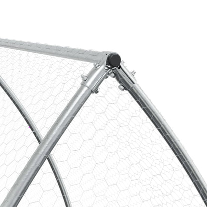 Rabbit Hutch Silver 600X105X120 Cm Galvanised Steel