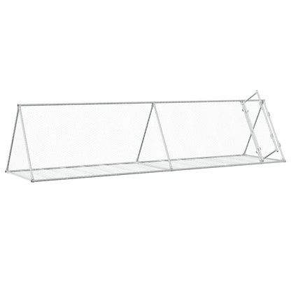 Rabbit Hutch Silver Galvanised Steel