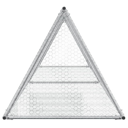 Rabbit Hutch Silver Galvanised Steel