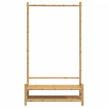 Clothes Rack With Shelves 103X40X183 Cm Bamboo
