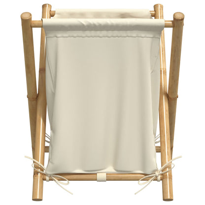 Laundry Basket Cream White Bamboo
