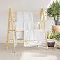 Double Towel Ladder With 5 Rungs Bamboo 50X160 Cm