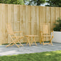 Folding Garden Chairs 4 Pcs 53X66X99 Cm Bamboo