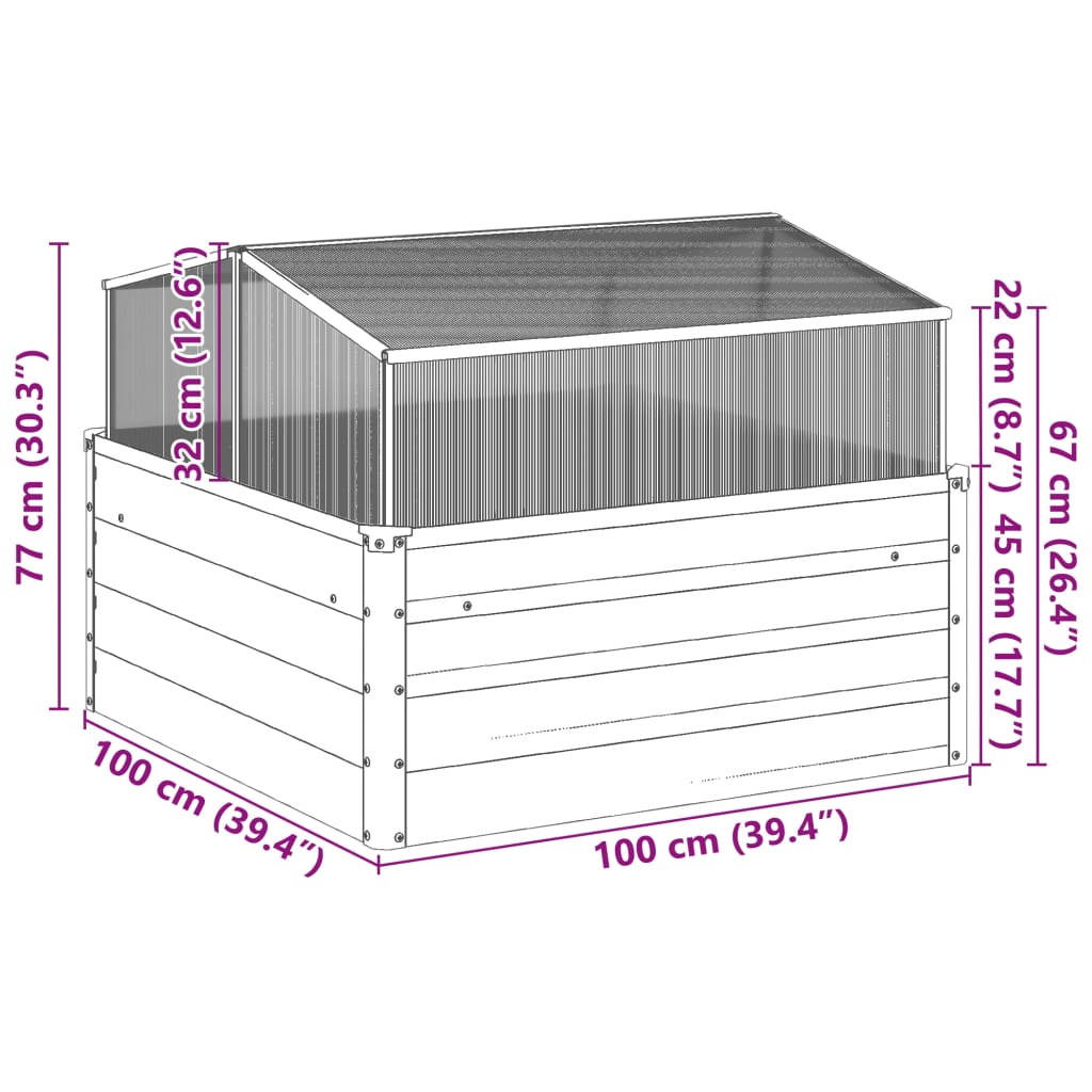 Garden Planter With Green House