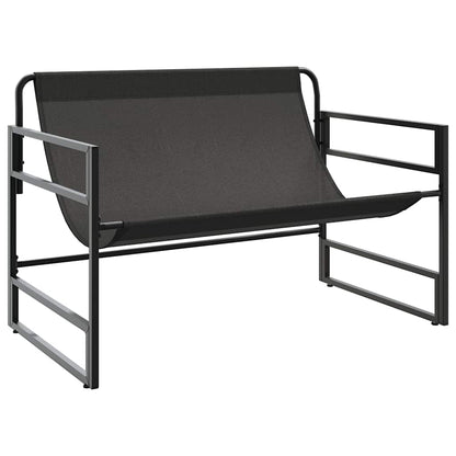Garden Bench With Cushion 113 Cm Steel