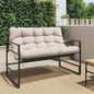 Garden Bench With Cushion 113 Cm Steel