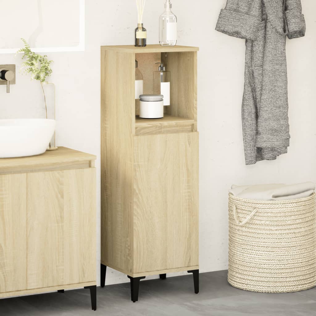 Bathroom Cabinet 30X30X100 Cm Engineered Wood
