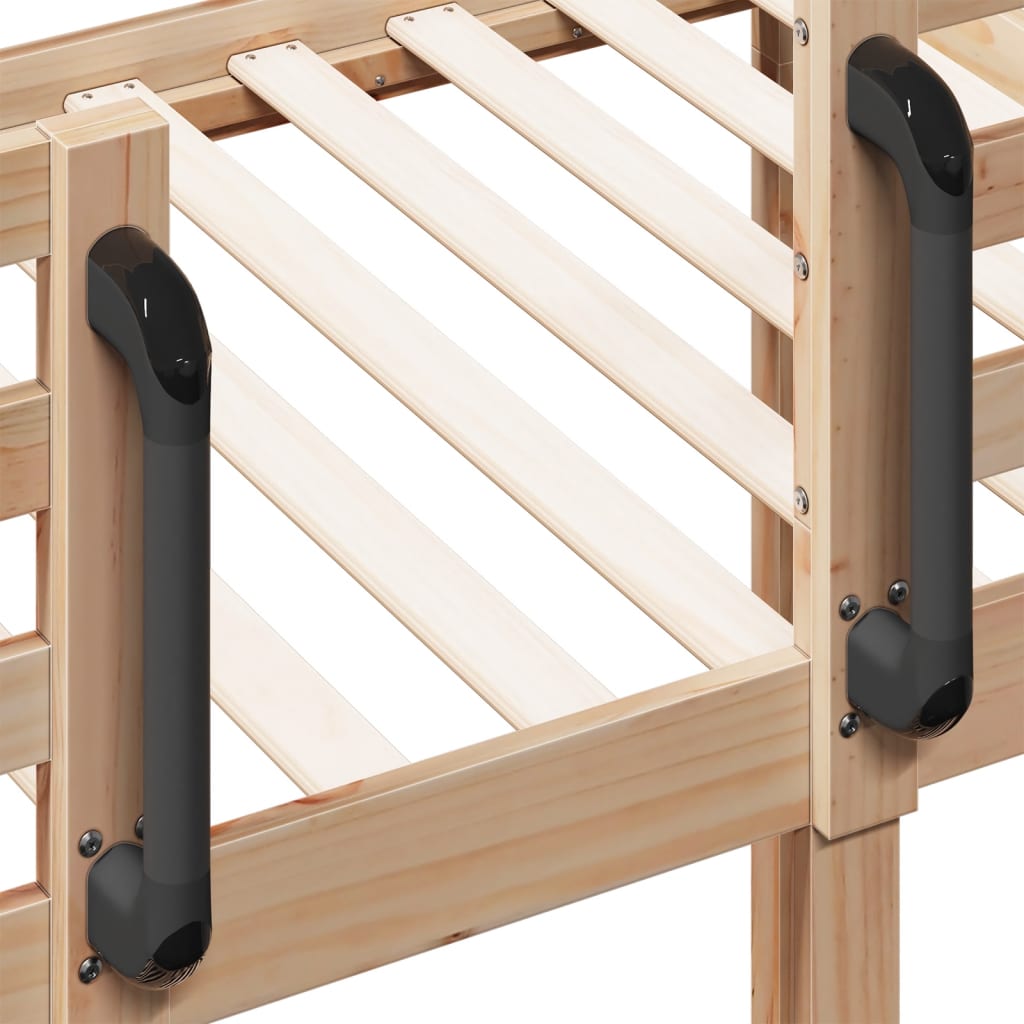 Bunk Bed Without Mattress 92X187 Cm Single Solid Wood Pine