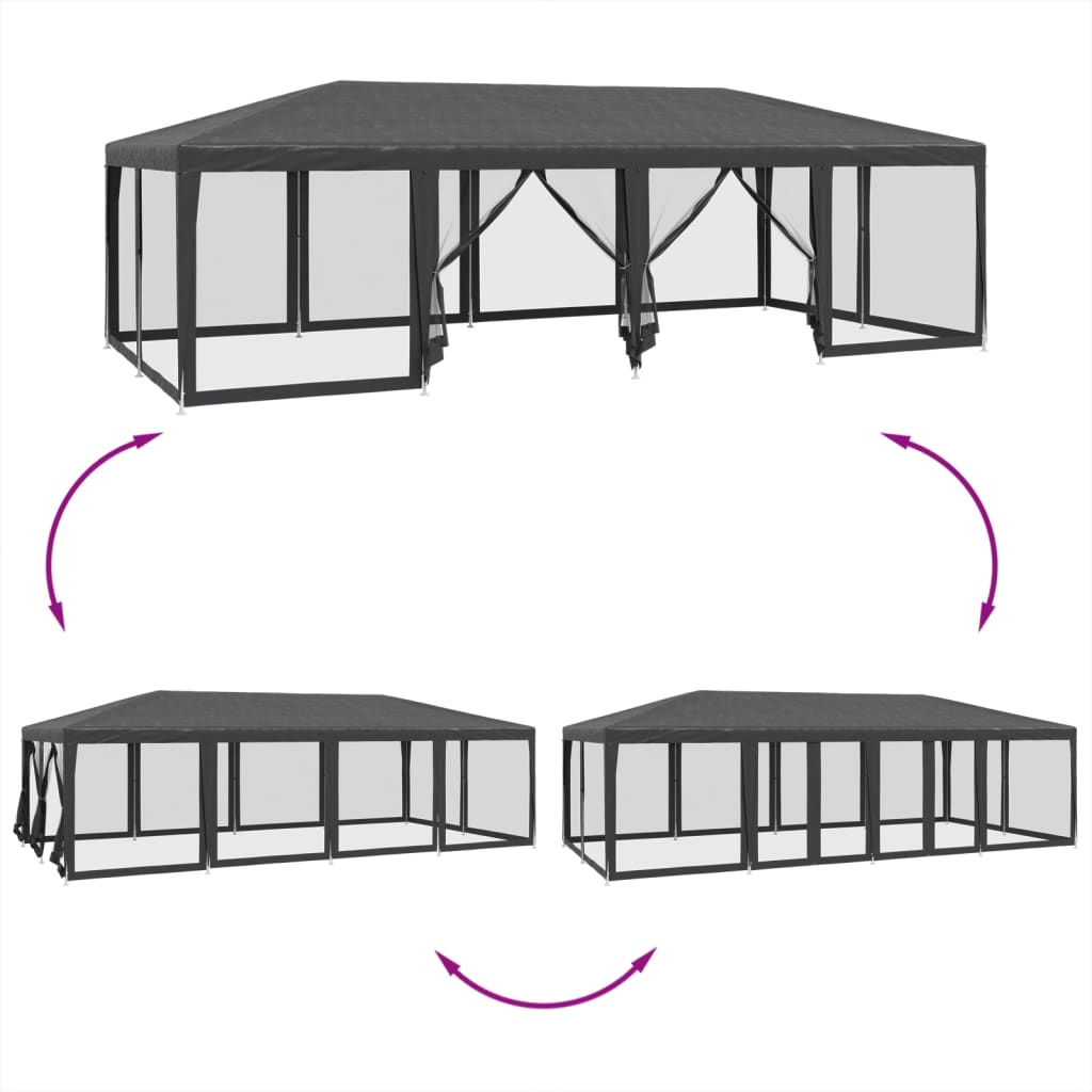 Party Tent With 12 Mesh Sidewalls Hdpe