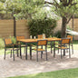 Garden Chair 6 Pcs Brown 56 X 57 X 87Cm Solid Acacia Wood