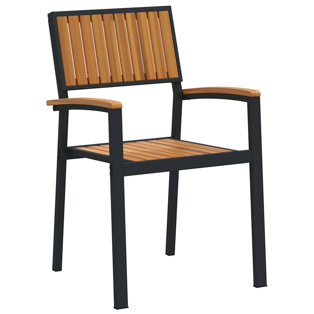 Garden Chair 6 Pcs Brown 56 X 57 X 87Cm Solid Acacia Wood