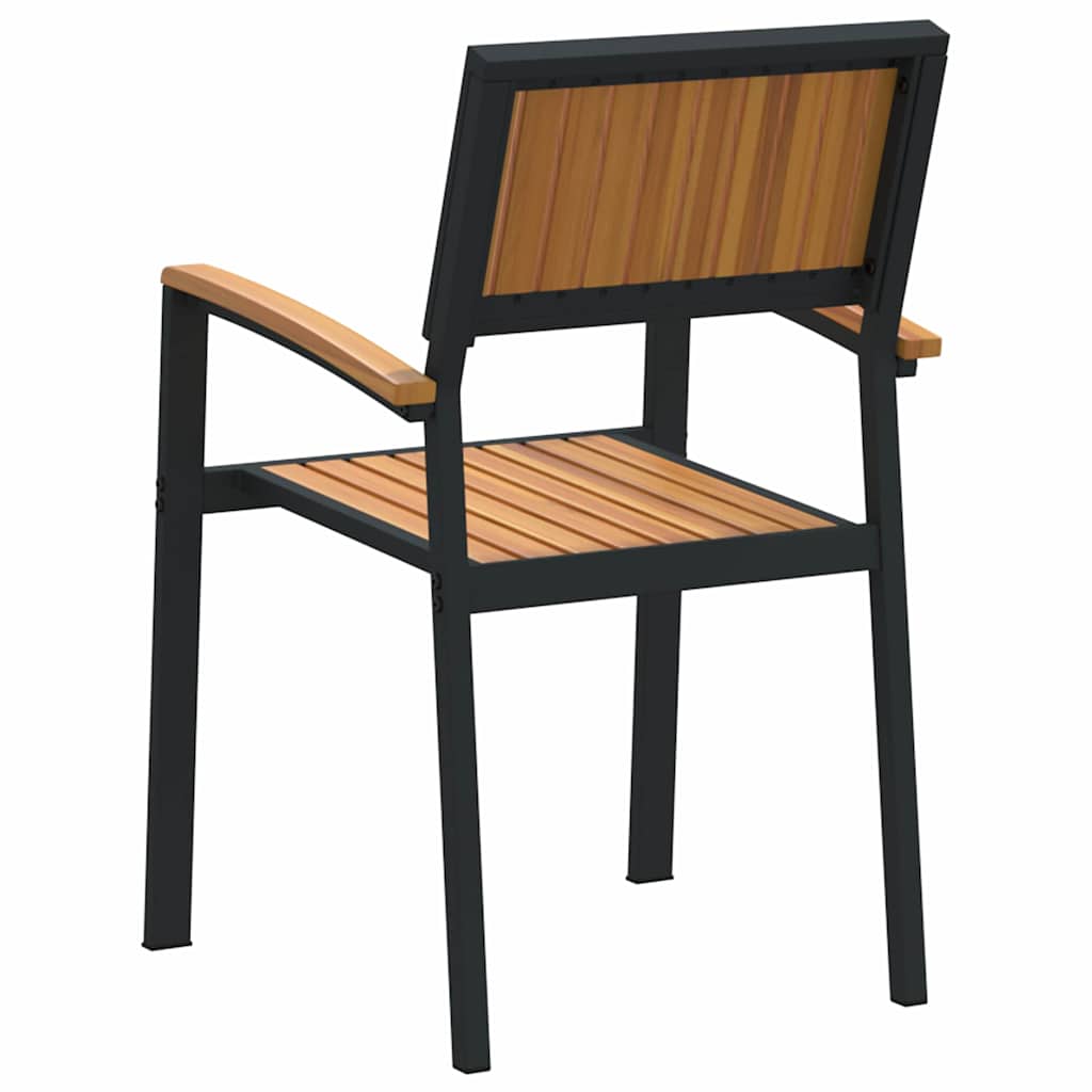 Garden Chair 6 Pcs Brown 56 X 57 X 87Cm Solid Acacia Wood