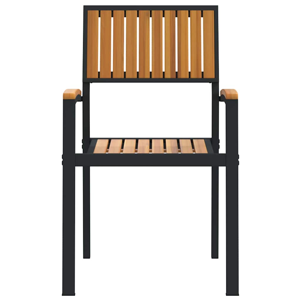 Garden Chair 6 Pcs Brown 56 X 57 X 87Cm Solid Acacia Wood