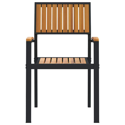 Garden Chair 6 Pcs Brown 56 X 57 X 87Cm Solid Acacia Wood