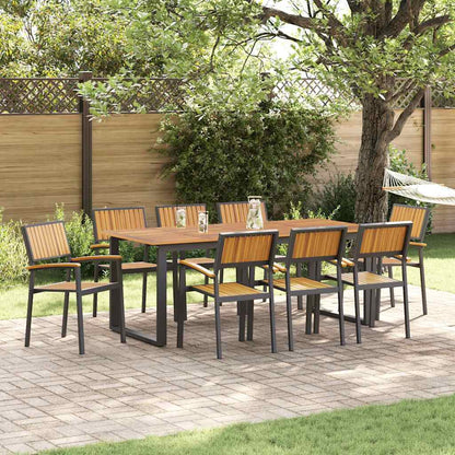 Garden Chair 6 Pcs Brown 56 X 57 X 87Cm Solid Acacia Wood