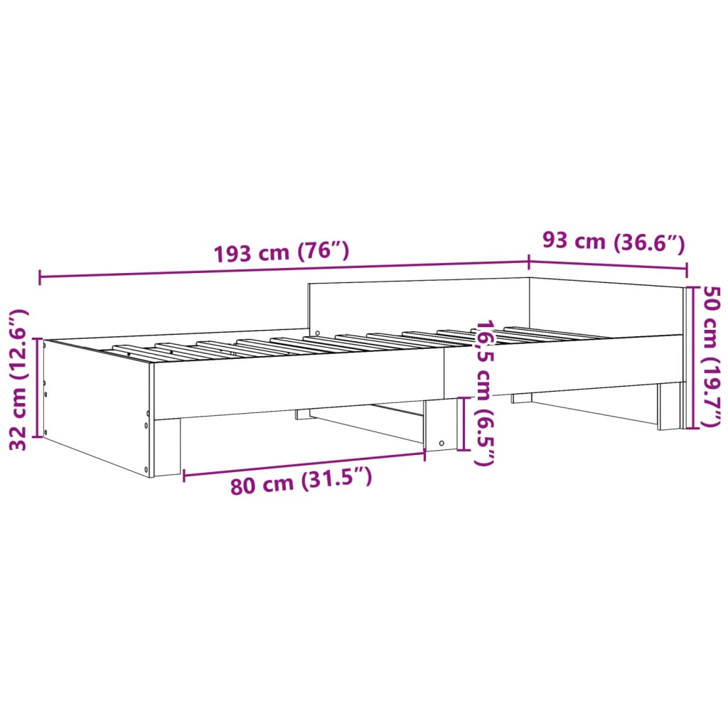 Bed Frame Without Mattress Engineered Wood