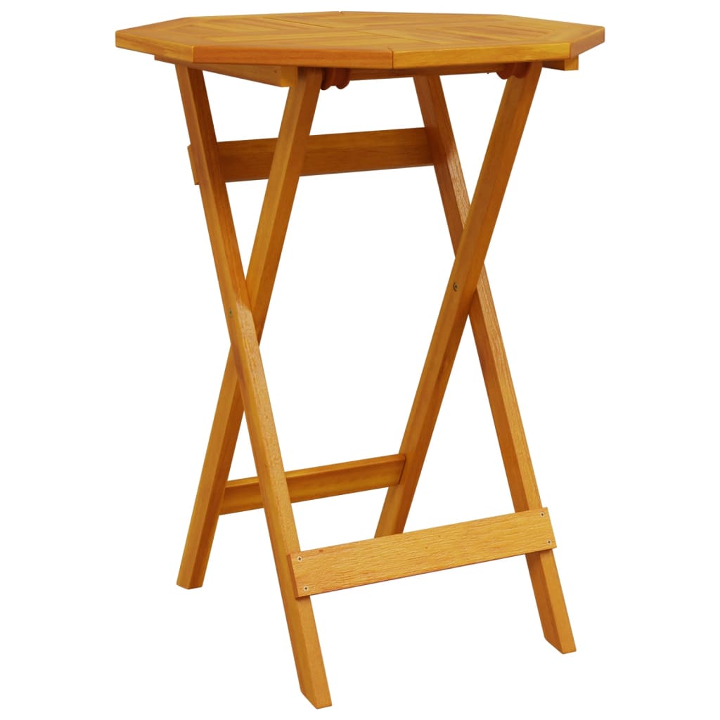 3 Piece Folding Bistro Set Solid Wood Acacia With Armrests