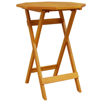 3 Piece Folding Bistro Set Solid Wood Acacia With Armrests