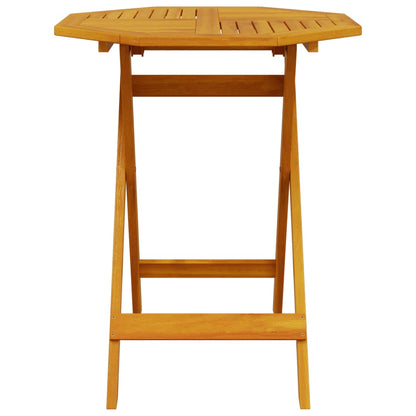 3 Piece Folding Bistro Set Solid Wood Acacia With Armrests