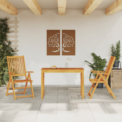 9 Piece Garden Dining Set Solid Wood Acacia