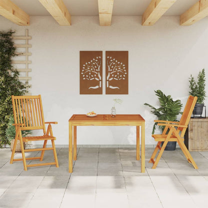 9 Piece Garden Dining Set Solid Wood Acacia