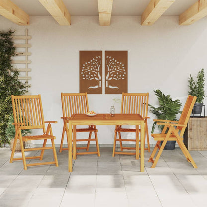 9 Piece Garden Dining Set Solid Wood Acacia