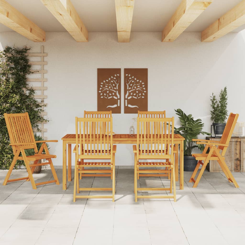 9 Piece Garden Dining Set Solid Wood Acacia