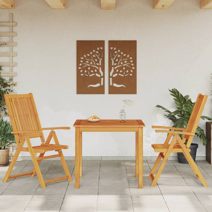 9 Piece Garden Dining Set Solid Wood Acacia