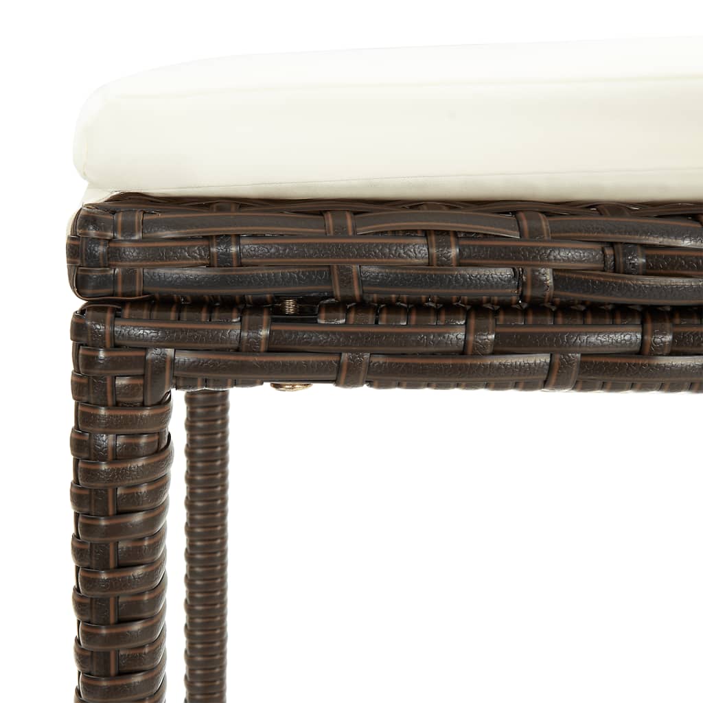 3 Piece Garden Bar Set Solid Wood Acacia And Poly Rattan