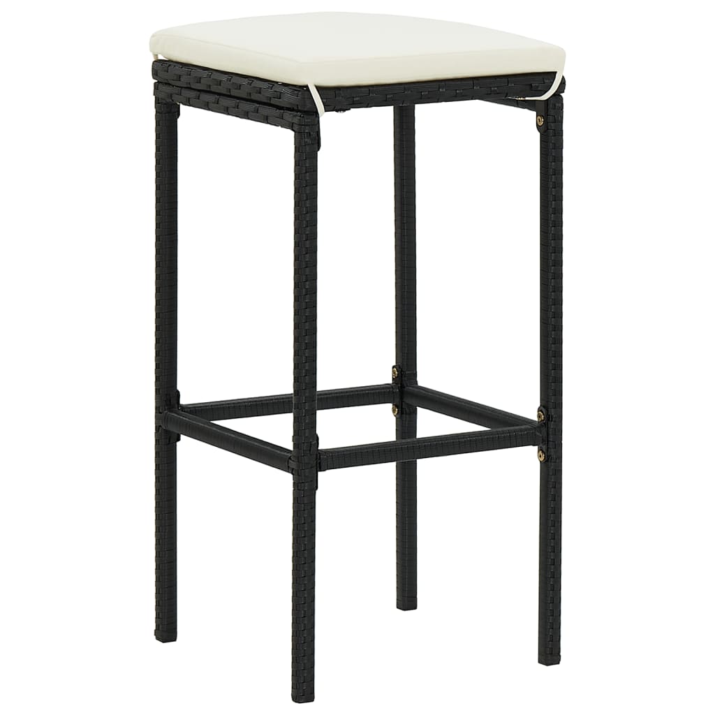 5 Piece Garden Bar Set Solid Wood Acacia And Poly Rattan