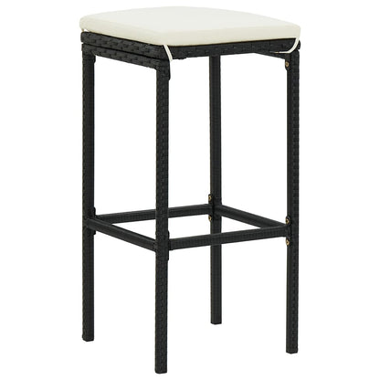 5 Piece Garden Bar Set Solid Wood Acacia And Poly Rattan