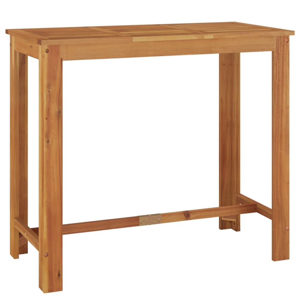 5 Piece Garden Bar Set Solid Wood Acacia And Poly Rattan
