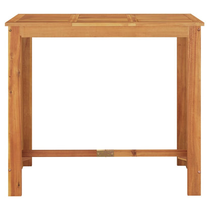 5 Piece Garden Bar Set Solid Wood Acacia And Poly Rattan