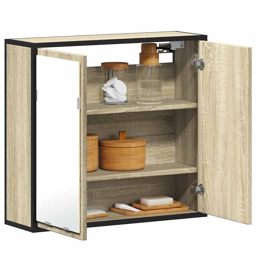 Bathroom Mirror Cabinet 65X20X60 Cm Engineered Wood