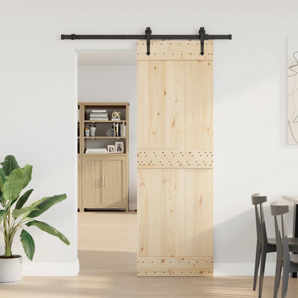 Sliding Door Hardware Kit 152,5 Cm Steel Black