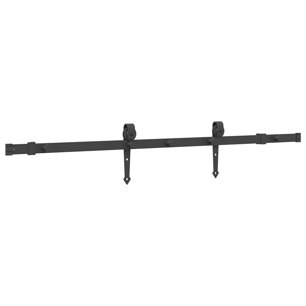 Sliding Door Hardware Kit 152,5 Cm Steel Black