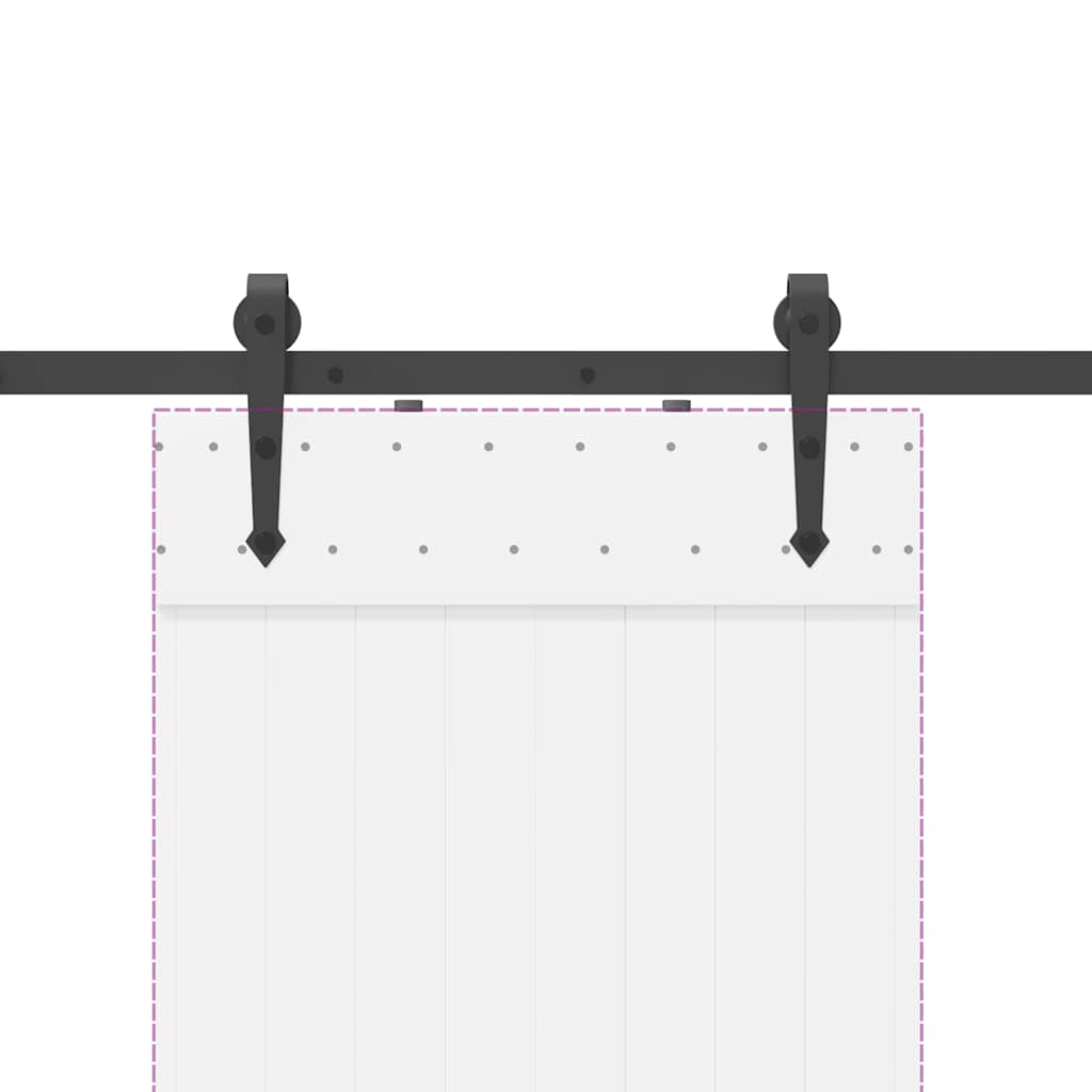 Sliding Door Hardware Kit 152,5 Cm Steel Black