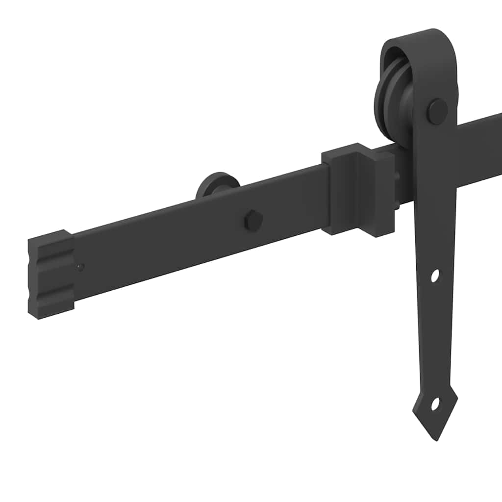 Sliding Door Hardware Kit 152,5 Cm Steel Black