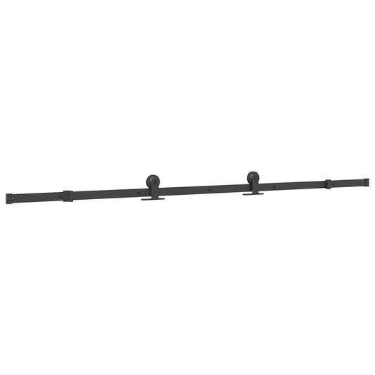 Sliding Door Hardware Kit 213,5 Cm Steel Black