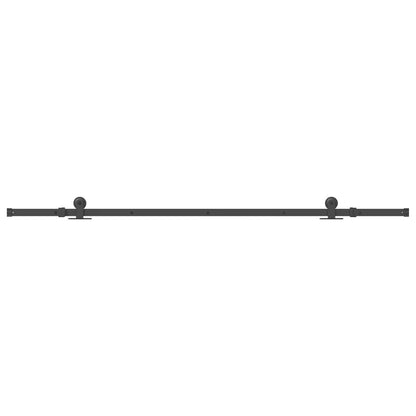 Sliding Door Hardware Kit 213,5 Cm Steel Black